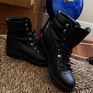 Sam Edelman Black Combat Boots